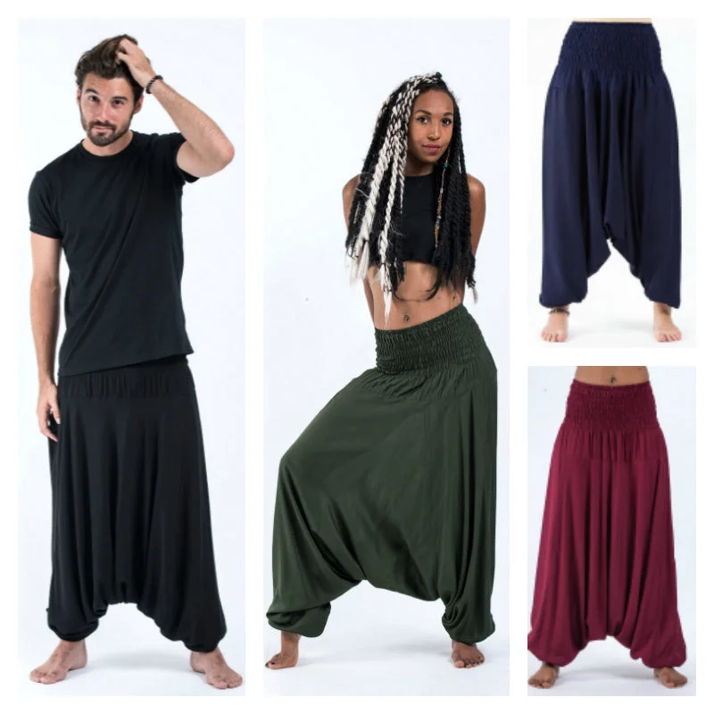 Assorted set of 5 Solid Color Jumpsuit Harem Pants Lace jumpsuit, Elegant, Feminine, Chic