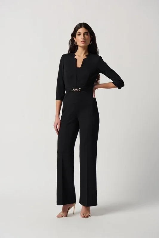 Joseph Ribkoff Scuba Crepe Wide-Leg Jumpsuit High neck jumpsuit, Elegant, Professional, Stylish