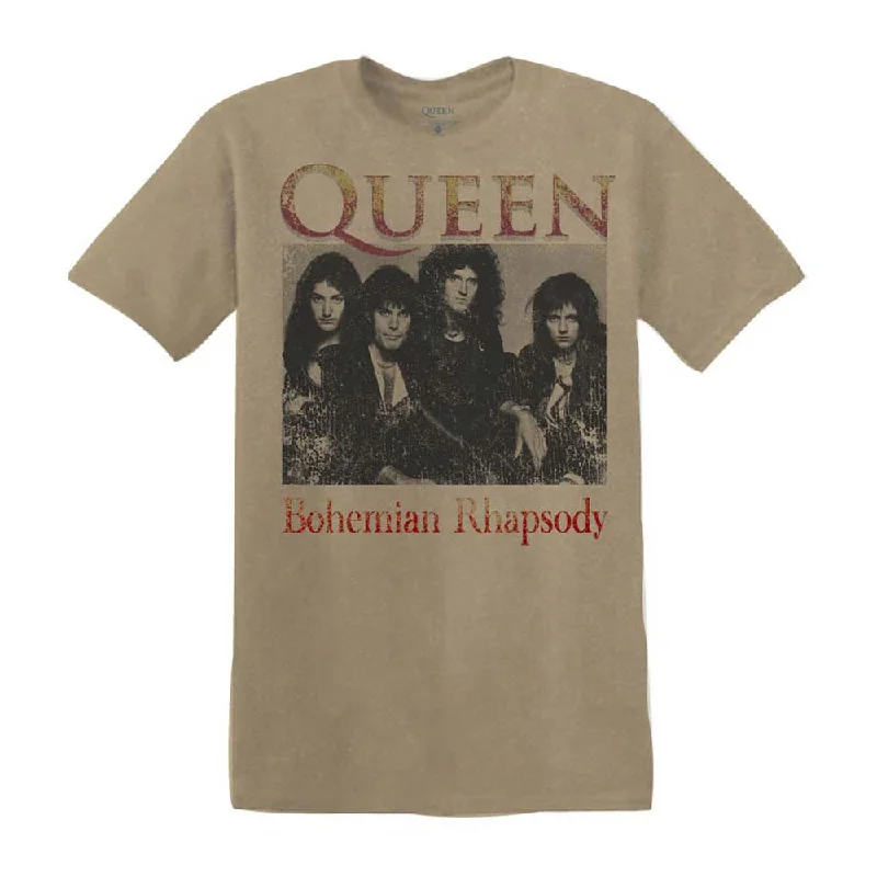 QUEEN Pigment Dyed T-Shirt, Bohemian Rhapsody-- Real Fur Shearling Chenille