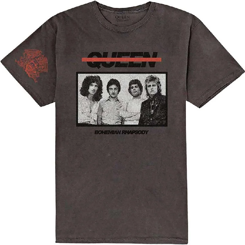 QUEEN Attractive T-Shirt, Bo Rhap Photo-- Hooded Caped Shawl Collar