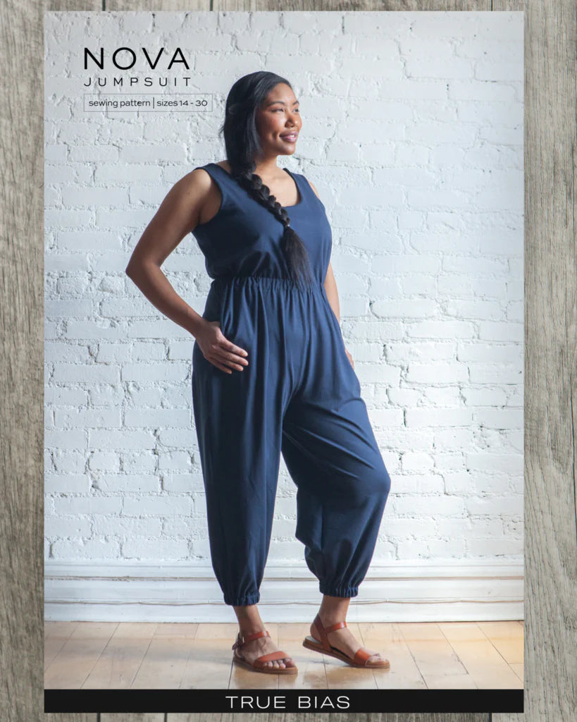Nova Jumpsuit - Sewing Pattern | True Bias | Size 14-30 Wide-leg denim jumpsuit, Casual chic, Trendy, Comfortable
