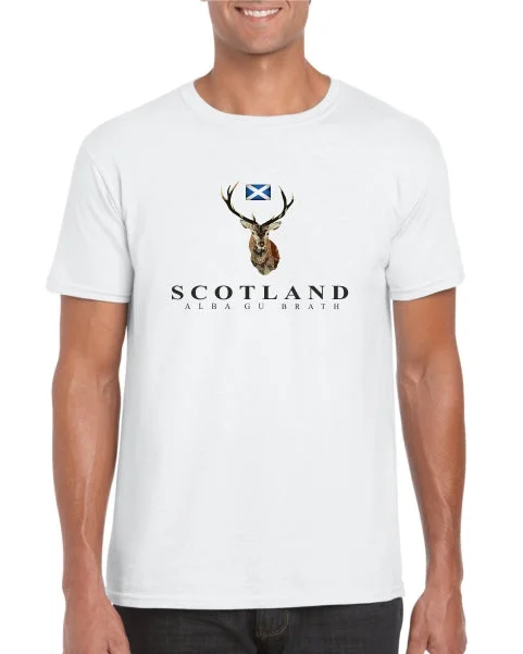 Scotland Stag T-Shirt-- Casual Formal Business