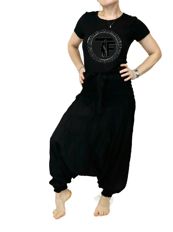 Harem Pants Unisex Hippie Yoga Comfy Gypsy Boho Jumpsuits Loose Baggy Pants Festival Jumpsuit with pockets, Casual, Comfortable, Trendy