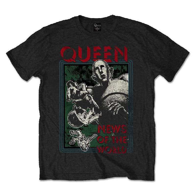 QUEEN Attractive T-Shirt, News Of The World-- Fleece Nylon Spandex