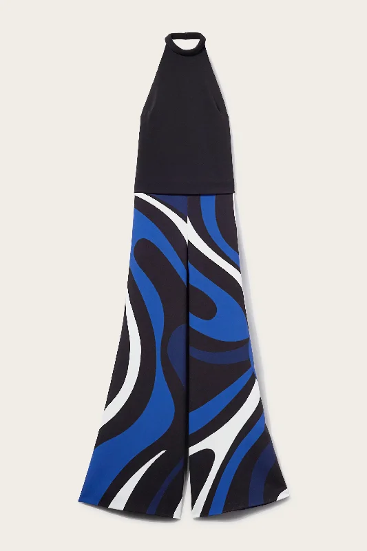 Marmo-Print Jumpsuit Fit and flare jumpsuit, Elegant, Trendy, Feminine