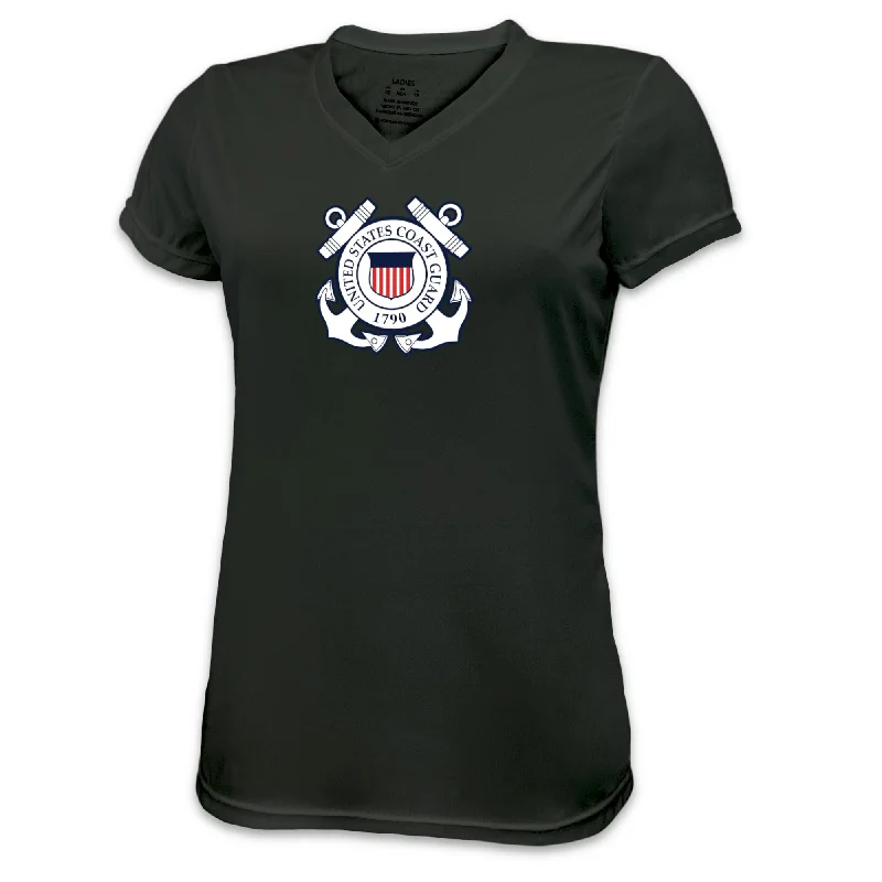 Coast Guard Ladies Seal Performance T-Shirt-- Elasticated Padded Insulated