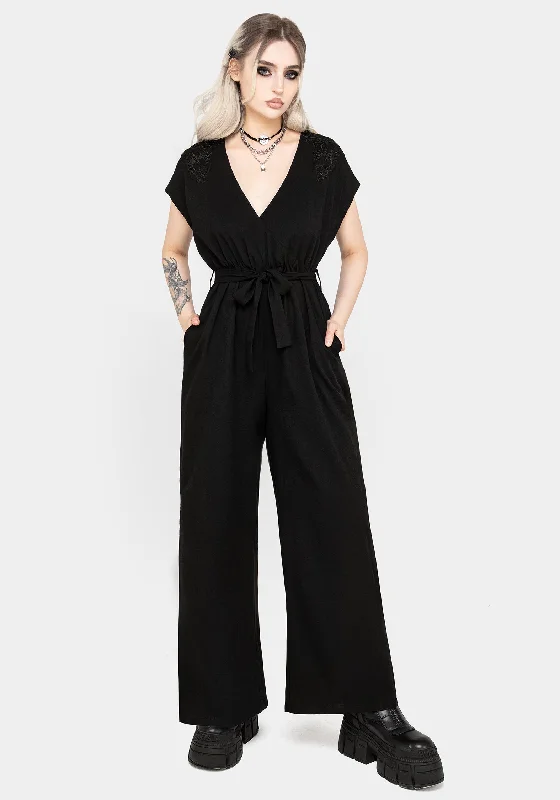 Vampyrum Embroidered Jumpsuit Sexy jumpsuit, Fashionable, Sleek, Trendy