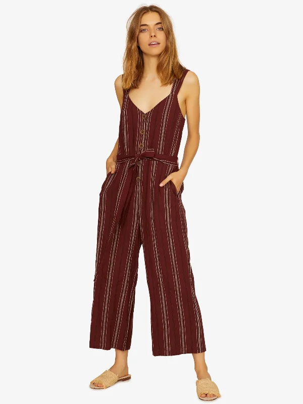 Sanctuary - Sedona Jumpsuit Henna Multi Stripe Tie waist jumpsuit, Slim fit, Trendy, Comfortable