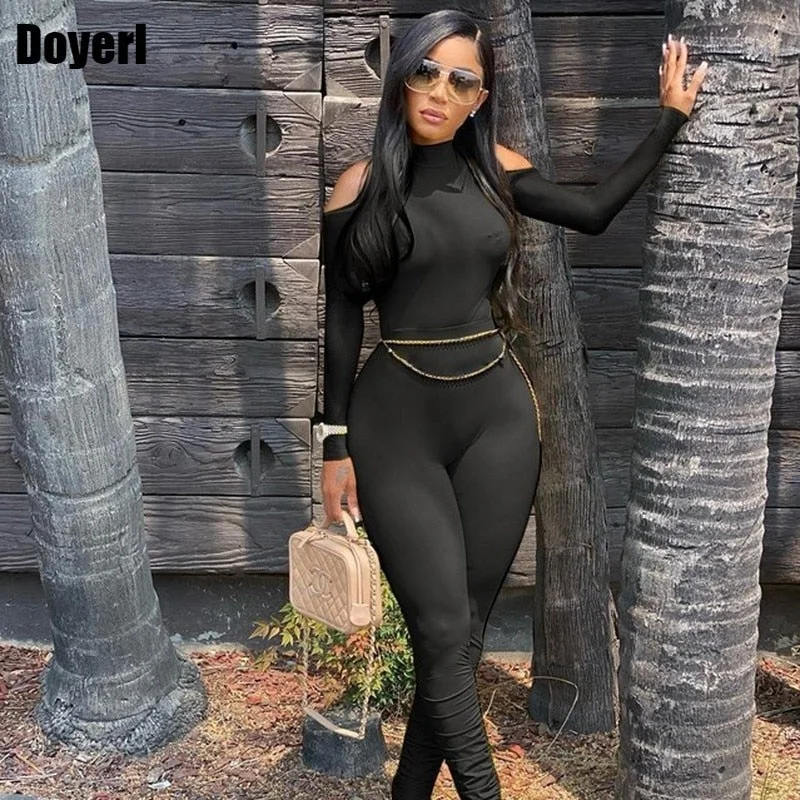 Bandage Bodycon Jumpsuit Long Sleeve Stacked One Piece Jumpsuit Women Fall Clothing 2022 Overalls Party Sexy Jumpsuit Clubwear Boho jumpsuit, Relaxed fit, Trendy, Stylish