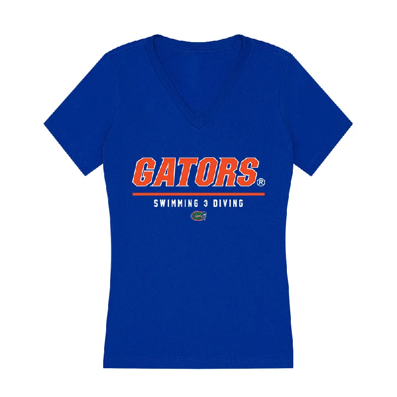 Florida - NCAA Women's Swimming & Diving : Sofia Plaza - Women's V-Neck T-Shirt
