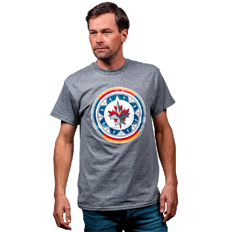 WASAC LOGO T-SHIRT - CHARC-- Asymmetrical Pockets Print