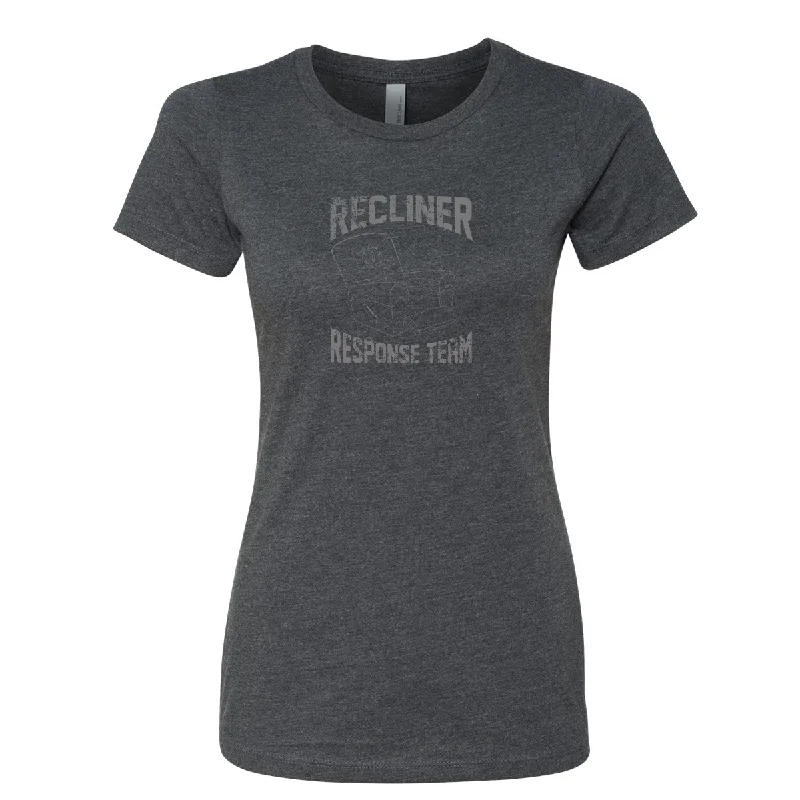 Recliner Response Team Women's Crew Neck Shirt-- Mesh Blend Leather Blend Suede Blend