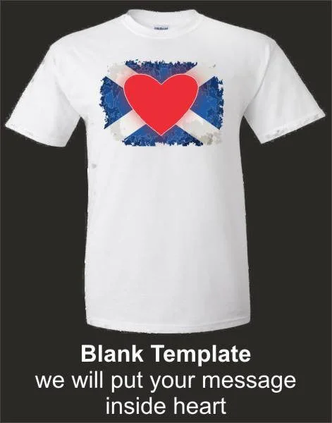 Personalised Heart T-Shirt-- Collared T-Shirt Boat Neck A-Line
