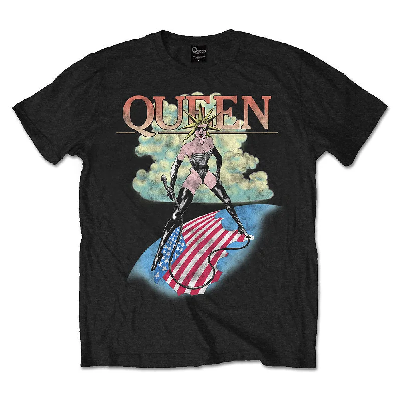 QUEEN Attractive T-Shirt, Mistress-- Mesh Canvas Denim