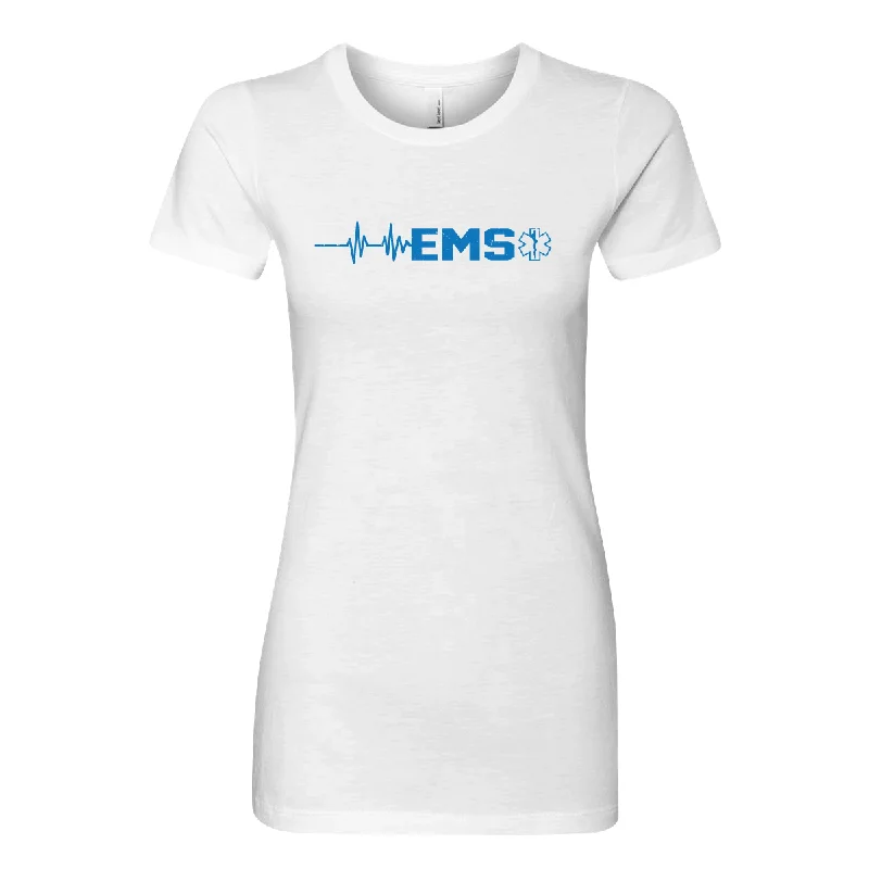 FFC 343 EMS Heartbeat Women's Crew Neck Shirt-- Hooded Caped Shawl Collar