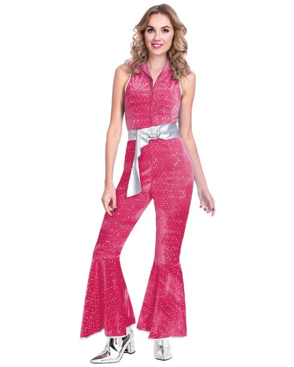 Pink Disco Jumpsuit Zipper jumpsuit, Trendy, Chic, Comfortable
