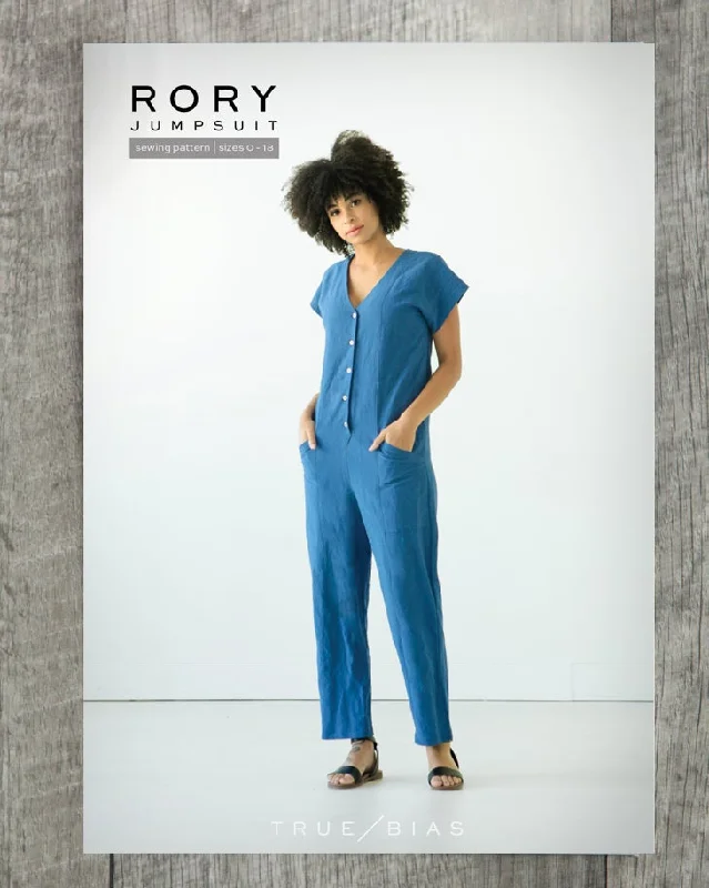 Rory Jumpsuit - Sewing Pattern | True Bias Green jumpsuit, Unique color, Stylish, Casual
