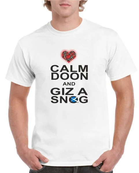 Calm Doon & Giz a Snog T-Shirt-- Solid Color Striped Floral