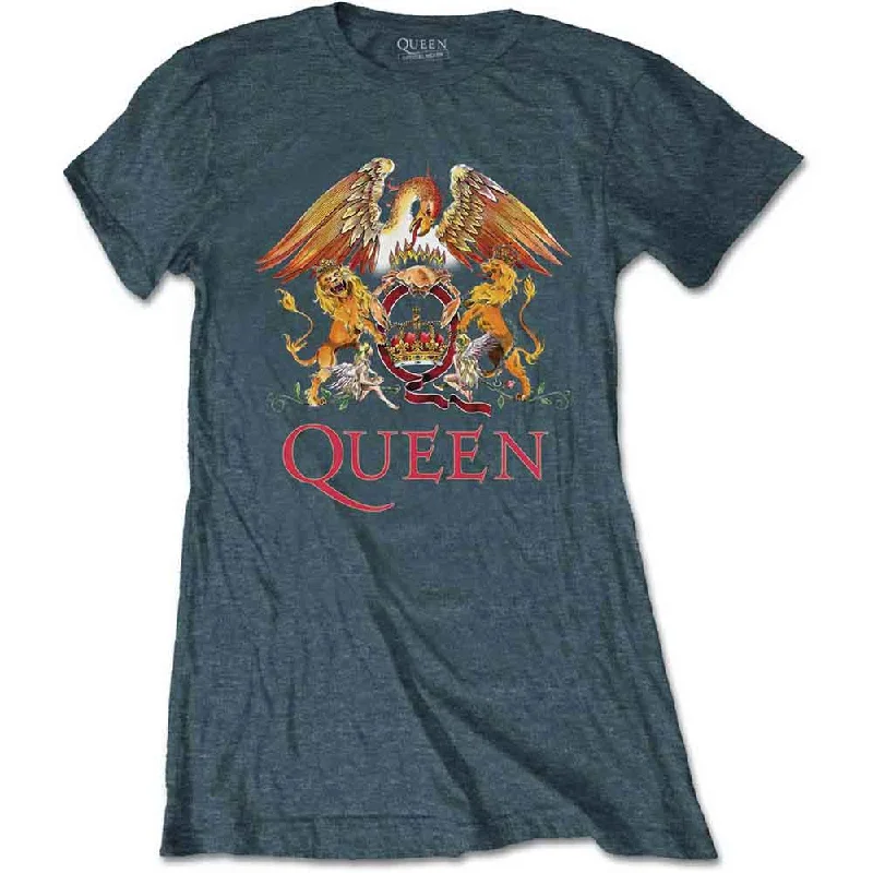 QUEEN Attractive T-Shirt, Classic Crest-- Wool Fabric Cashmere Fabric Tweed Fabric