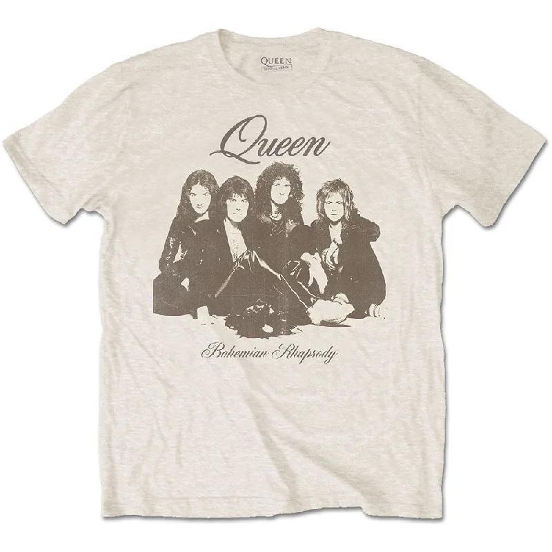 QUEEN Attractive T-Shirt, Bo Rhap Portrait-- Collared Crew Neck Turtle Neck