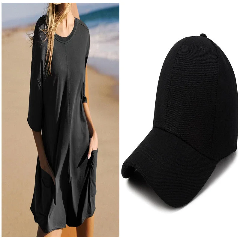 Black with a hat