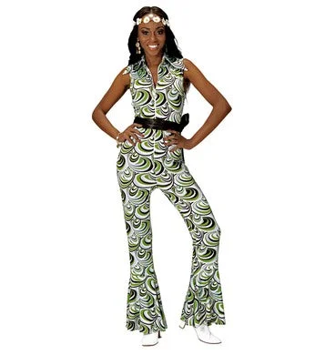 Swirly 70's Sweetie Jumpsuit Long sleeve jumpsuit, Fall fashion, Comfortable, Trendy