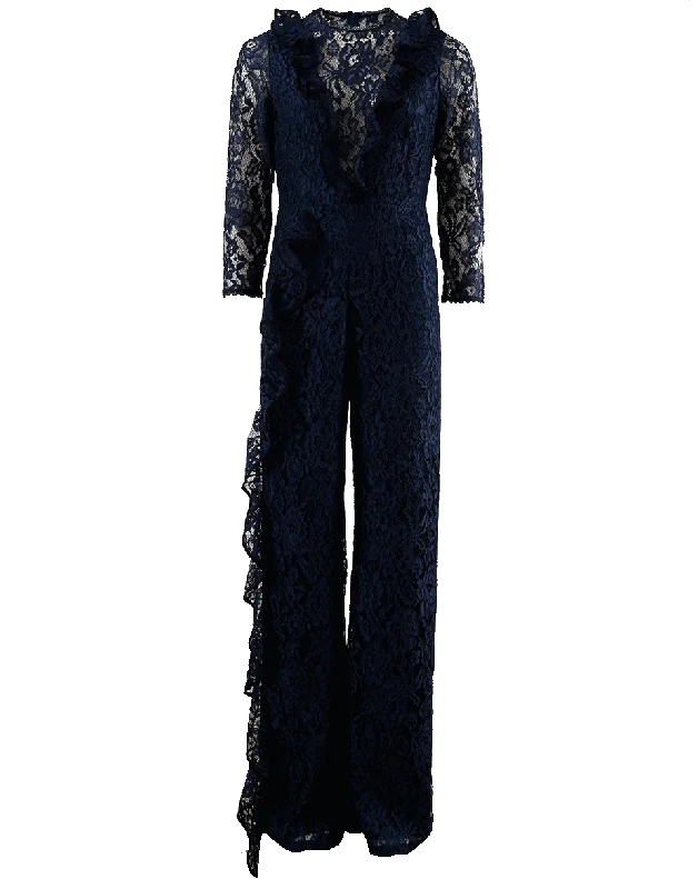 Derica Lace Jumpsuit Wrap jumpsuit, Flattering fit, Stylish, Elegant