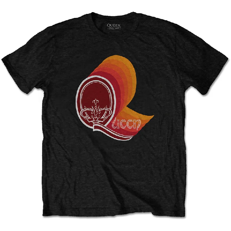 QUEEN Attractive T-Shirt, Retro Logo-- Boxy Fit Fitted Loose
