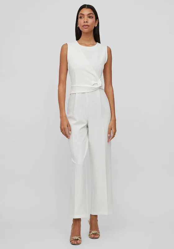 Vila Sleeveless Jumpsuit, Cloud Dancer Double-breasted jumpsuit, Vintage, Elegant, Chic
