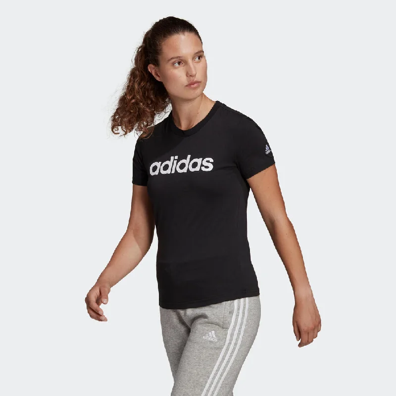 Women's Low-Impact Fitness T-Shirt - Black-- Mesh Fabric Canvas Fabric Denim Fabric
