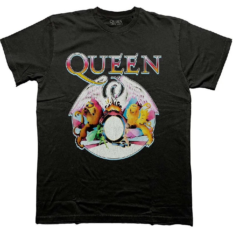 QUEEN Attractive T-Shirt, Multi Colour Crest-- Machine Wash Dry Clean Hand Wash