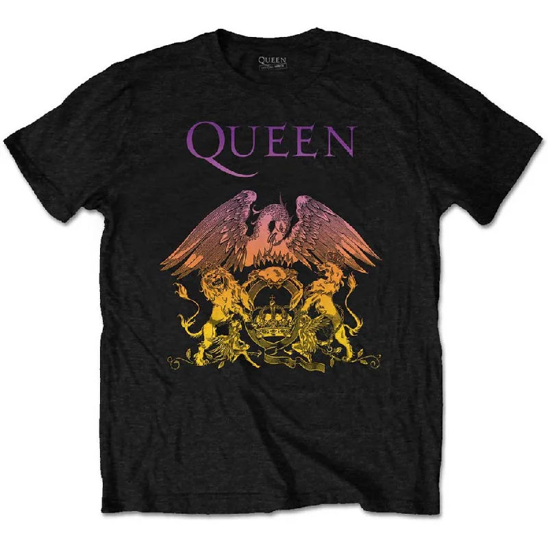 QUEEN Attractive T-Shirt, Gradient Crest-- Lace Blend Ribbed Blend Corduroy Blend