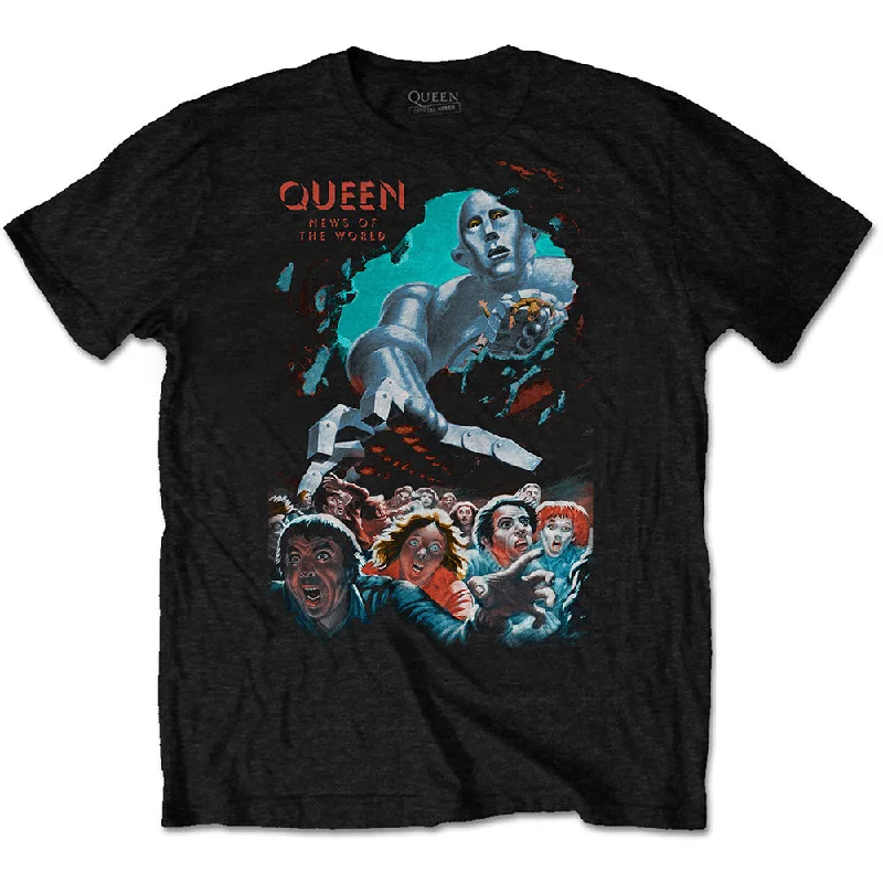 QUEEN Attractive T-Shirt, News Of The World Vintage-- Rayon Velvet Corduroy