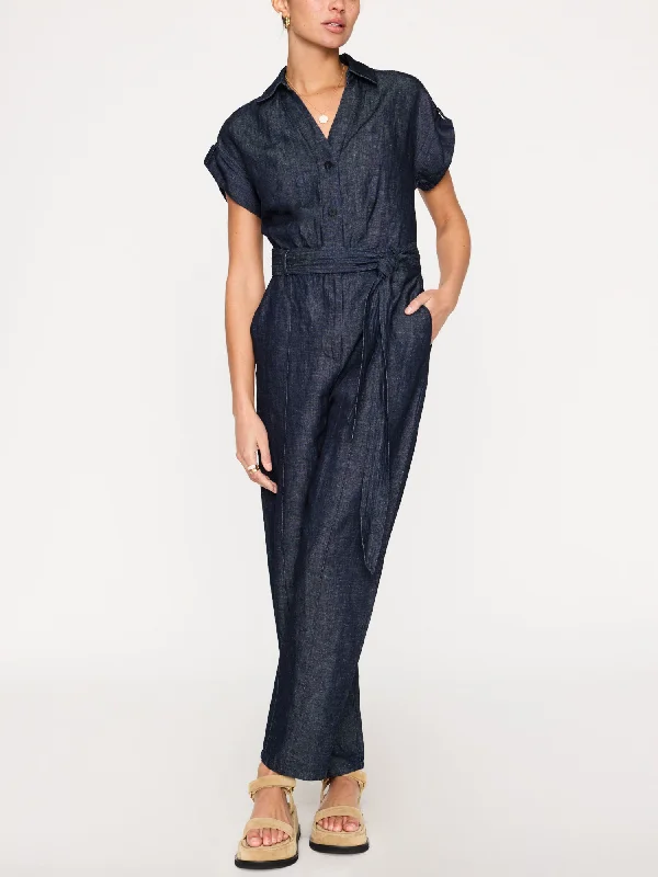 Brochu Walker - Banks Jumpsuit in Indigo Button-down jumpsuit, Casual, Street style, Trendy
