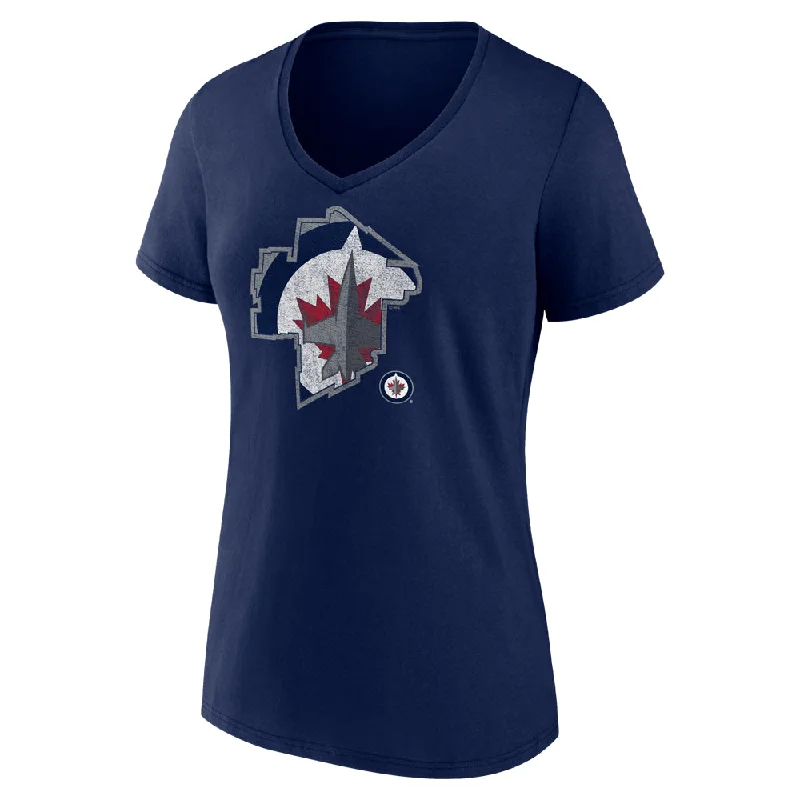 WOMEN'S CITY OUTLINE T-SHIRT-- Real Fur Shearling Chenille