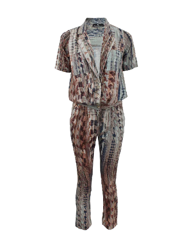 Short Sleeve Button Jumpsuit Wide-leg black jumpsuit, Elegant, Comfortable, Street style
