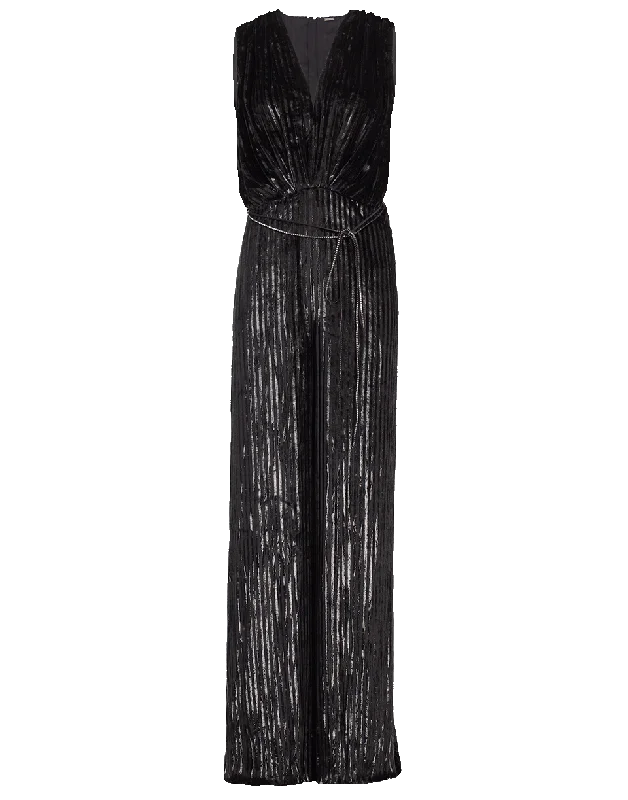Striped Tie Jumpsuit Silk jumpsuit, Luxurious, Elegant, Glamorous