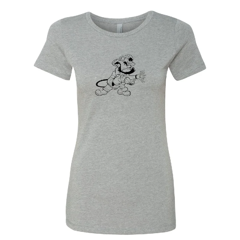 FFC 343 Fighting Irish Women's Crew Neck Shirt-- Spandex Blend Rayon Blend Denim Blend