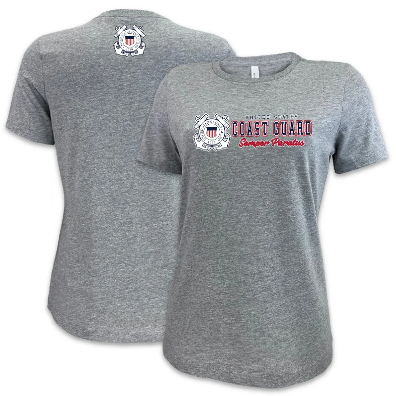 Coast Guard Ladies Duo T-Shirt-- Boxy Fit Fitted Loose