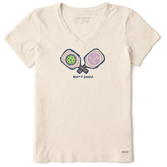 New Women's Life is Good Keep it Simple Pickleball T-Shirt