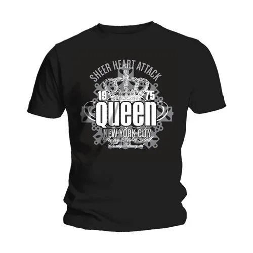 QUEEN Attractive T-Shirt, Sheer Heart Attack-- Plaid T-Shirt Polka Dot Checkered