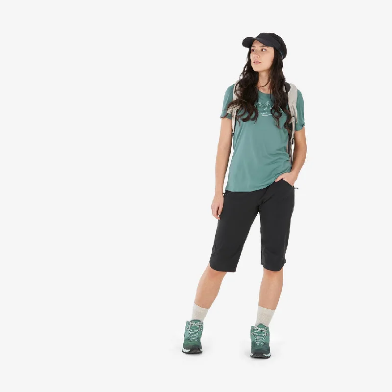 Women's Short-sleeved Hiking T-Shirt MH500-- Chenille Fabric Brocade Fabric Lace Fabric