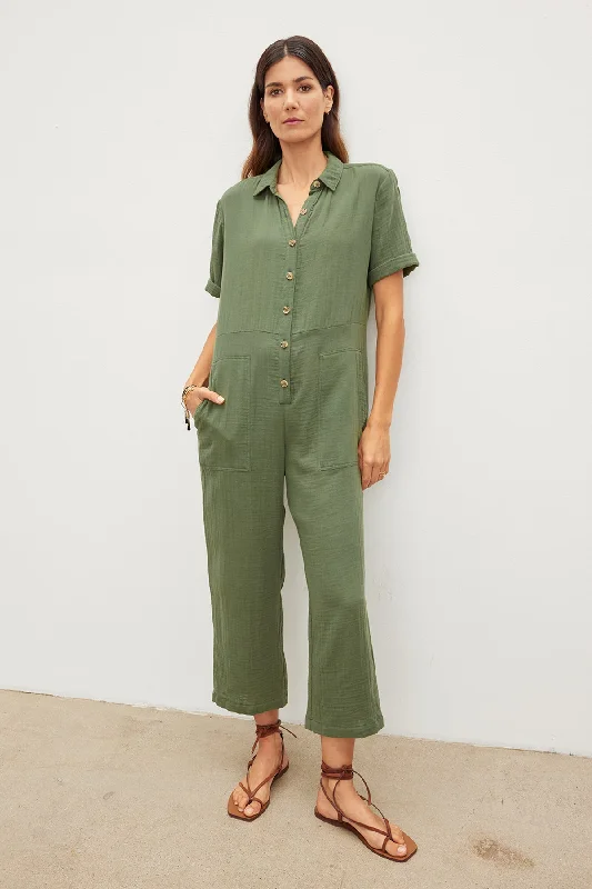 ELIA COTTON GAUZE JUMPSUIT Trendy jumpsuit, Fashion-forward, Chic, Comfortable
