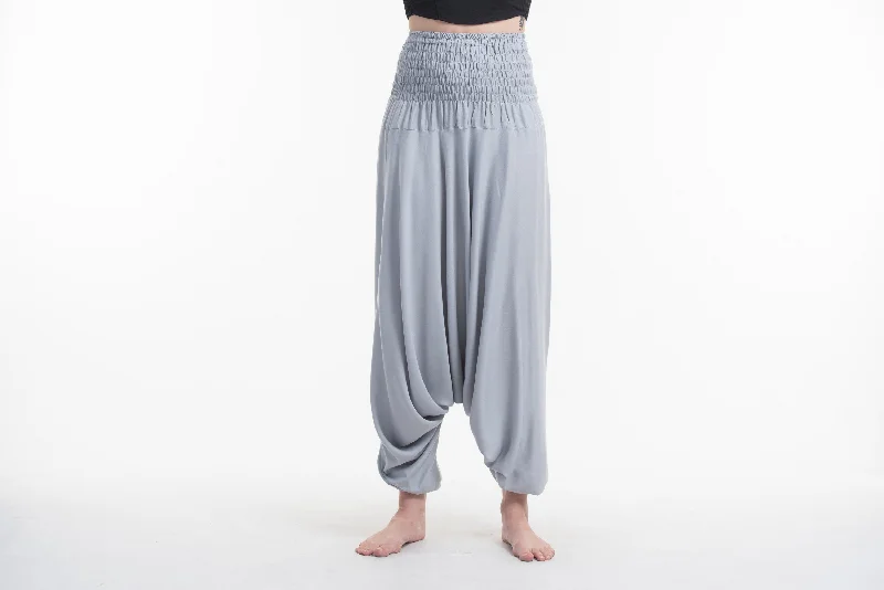 Solid Color 2-in-1 Jumpsuit Harem Pants in Gray Long sleeve jumpsuit, Cozy, Trendy, Fall wear