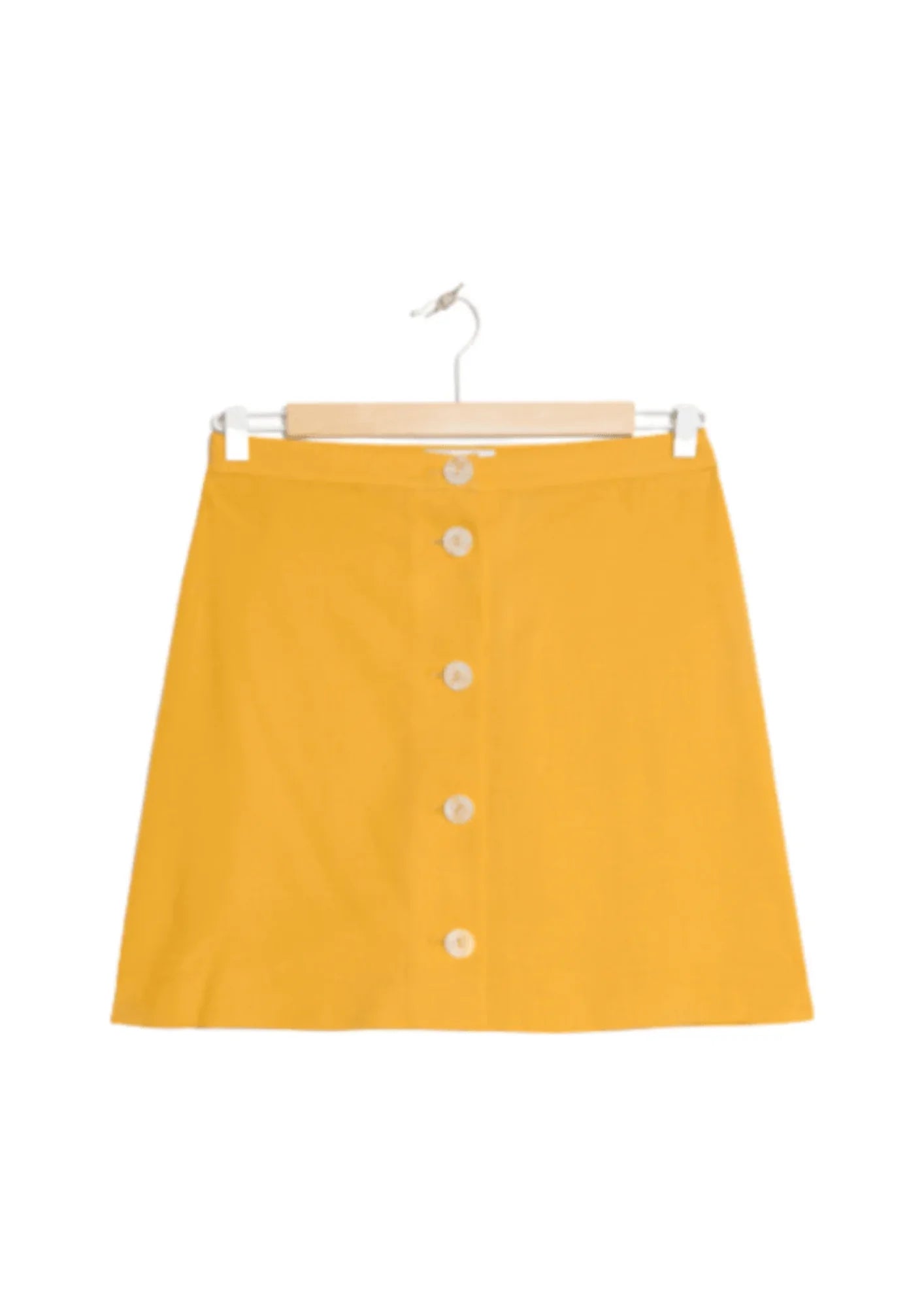 YELLOW HIGH-WAISTED MINI SKIRT high waist skirt