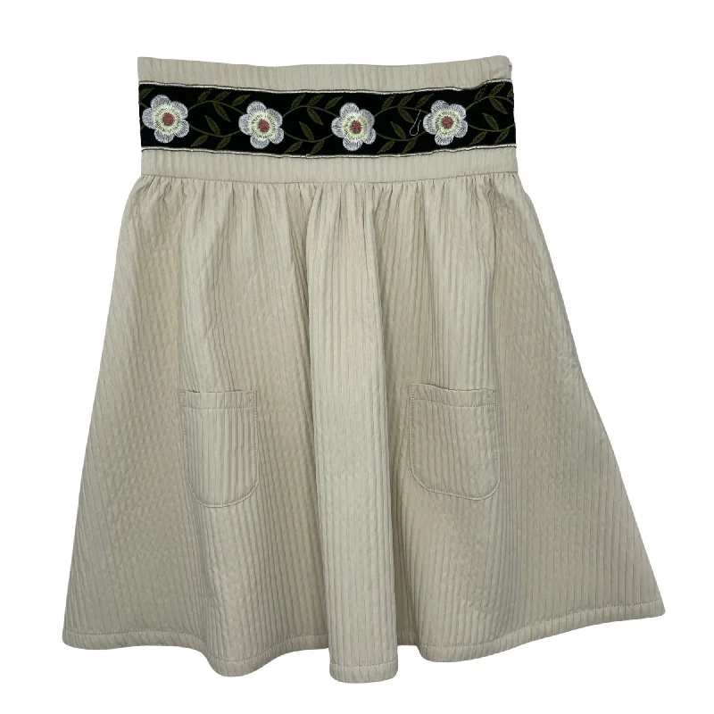 Lone Feather Girls Garden Strap Skirt Ivory chiffon skirt floaty