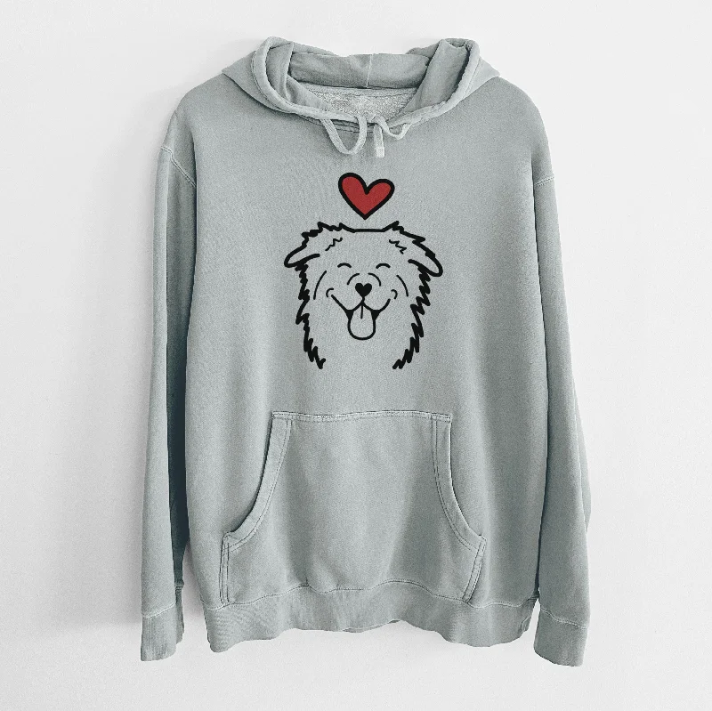 Love Always Australian Shepherd - Unisex Pigment Dyed Hoodie