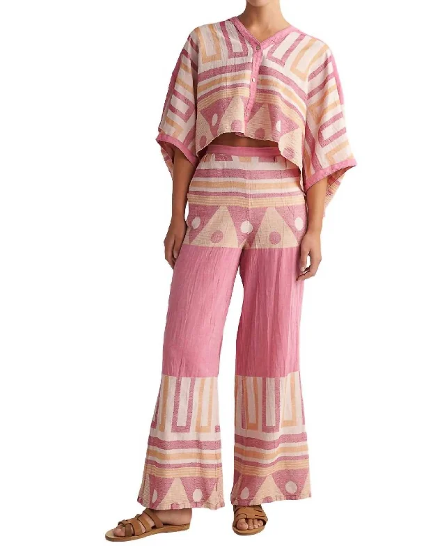 Sifnos Pant In Fuschia Soft Wool Pants