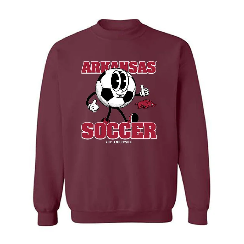 Arkansas - NCAA Women's Soccer : Zoe Anderson - Fashion Shersey Crewneck Sweatshirt Hoodie with Cuffed Sleeves Snug Secure