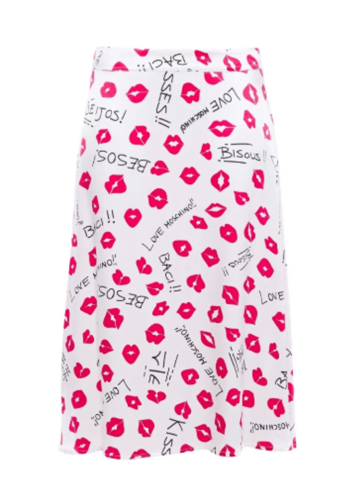 PRINTED SATIN SKIRT relaxed fit skirt